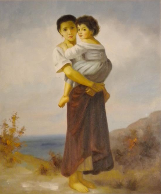 store falso d'autore Giovani nomadi di Bouguereau